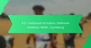 4-5-1 Defensive Formation: Defensive resilience, Width, Countering