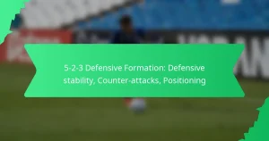 5-2-3 Defensive Formation: Defensive stability, Counter-attacks, Positioning